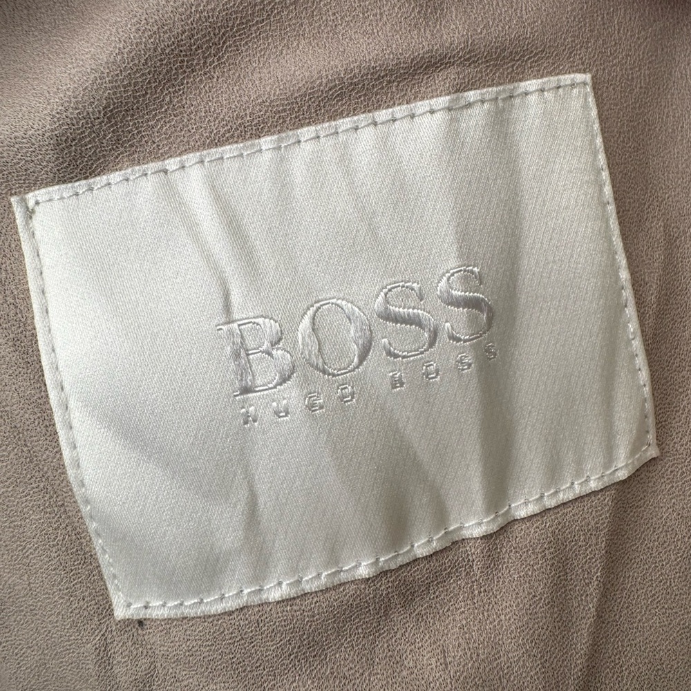 Hugo Boss, 100% Lamb, Leather Trench Coat - Picture 4 of 16